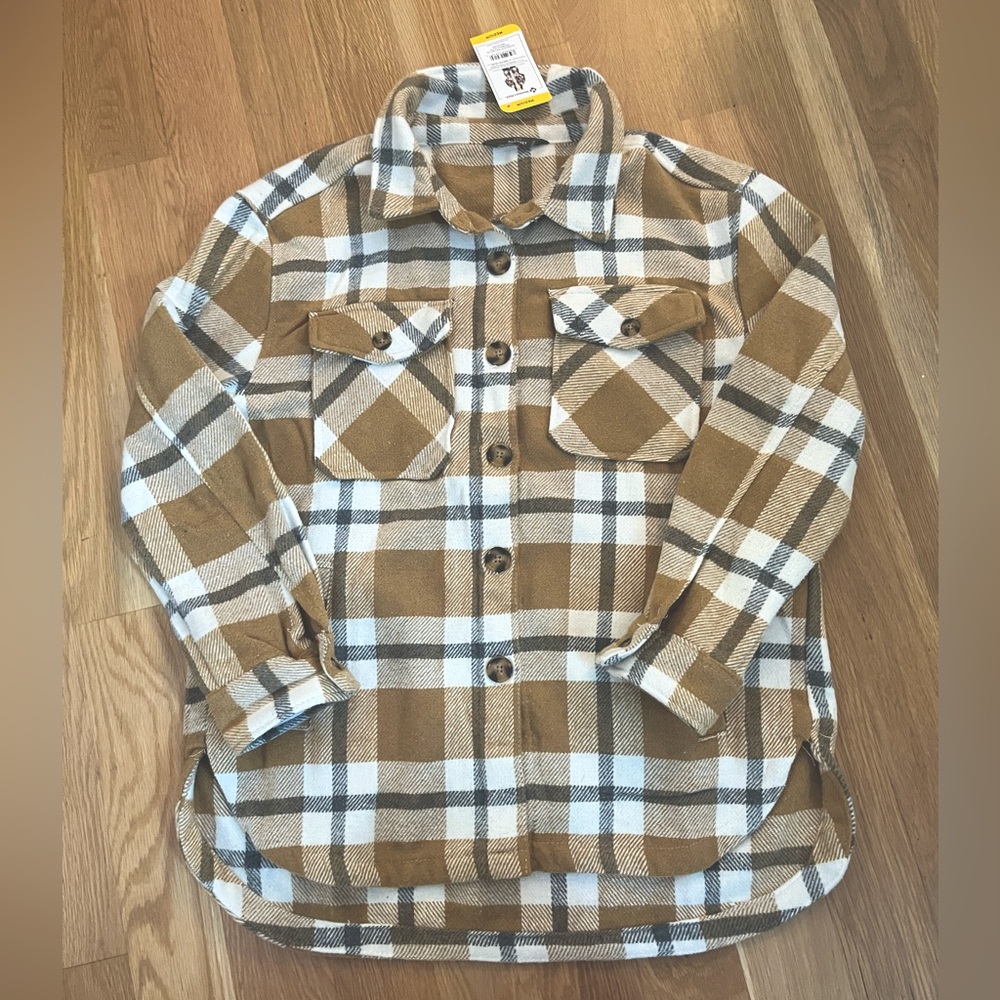 Tan and Brown Shacket